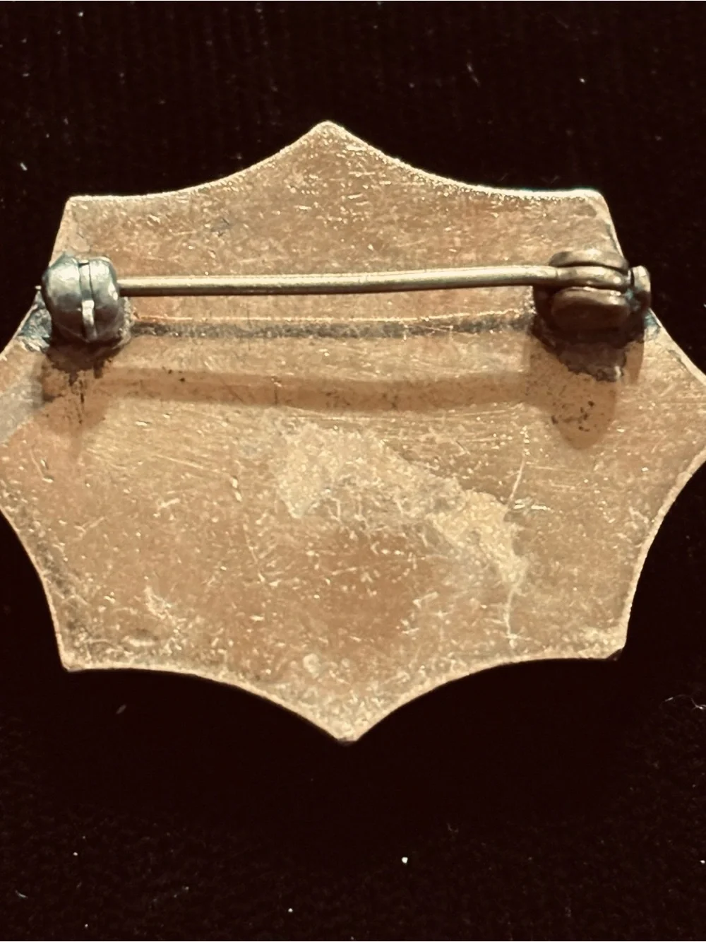 Antique brass brooch